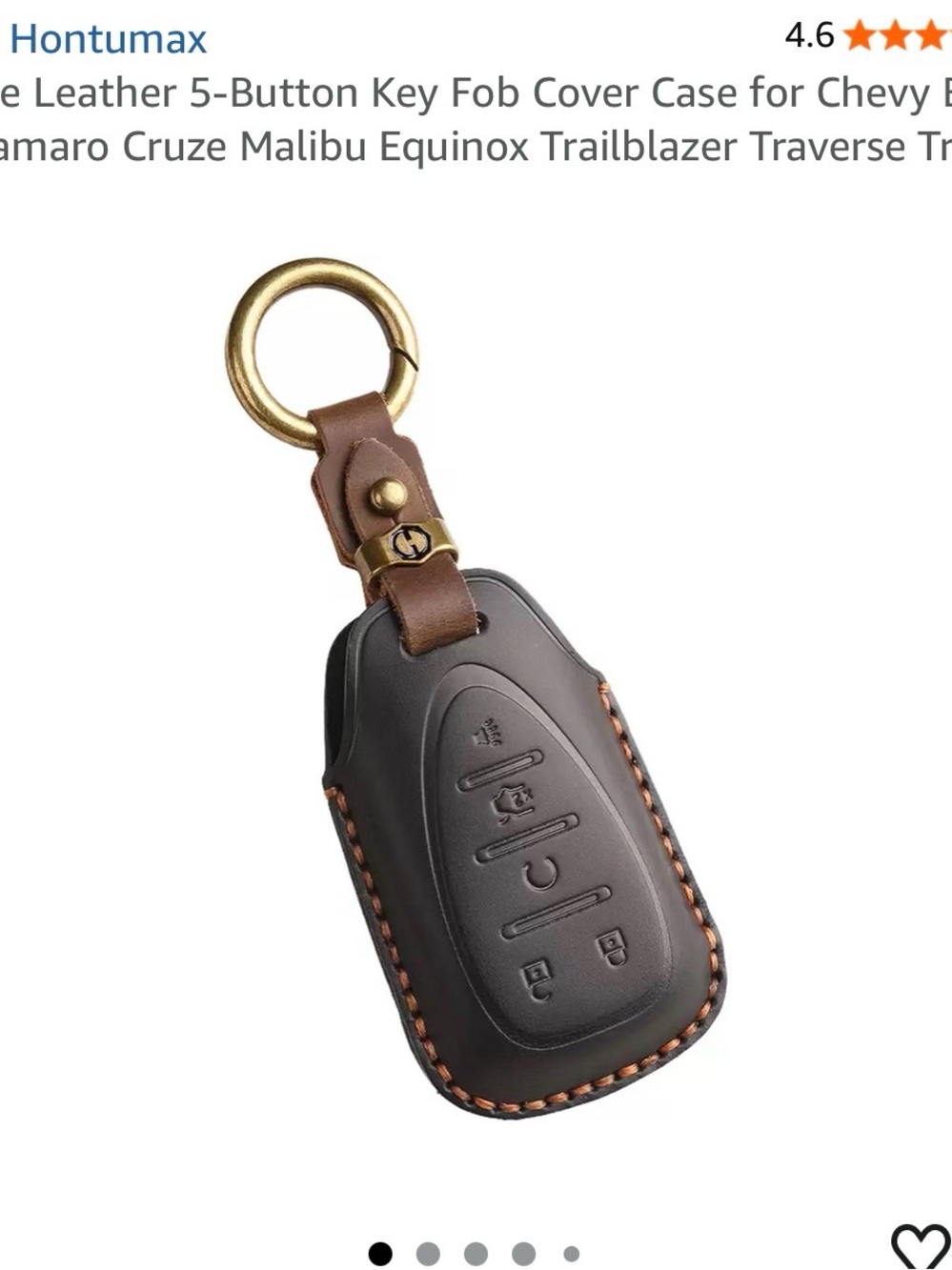 NWT leather key cover for Chevy